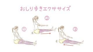 おしり歩きで下半身引き締め