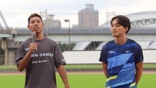 【陸上】サニブラウン「真剣に取り組んでくれてうれしい」子どもたちとの交流活動で笑顔