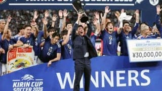 森保ジャパン　国内最後の試合で有終の美　NZ破り、キリンカップV
