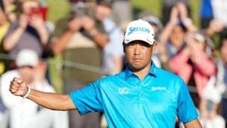 松山英樹　４打差１２位　今年初Ｖへ「６７」好発進　１８番１０メートルロングパット決めバーディー＆ガッツポーズ締め