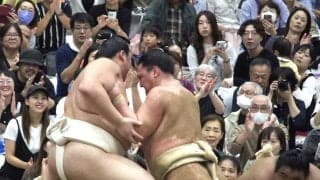 寿之富士、横綱・大の里にぶつかり稽古で胸を借りる　初参加の巡業は「いつもと違うメンバーと相撲を取れるのは楽しい」