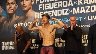 王者フィゲロアまさかの体重超過で王座はく奪　一発クリアの亀田和毅は３階級制覇の先に井上尚弥戦を見据える　ＷＢＡ世界フェザー級タイトルマッチ前日計量