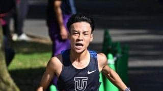 東洋大・宮崎優が圧巻日本人トップ４位！「日本人トップ、有言実行できてよかった」２１年ぶり予選会の“鉄紺”軍団、好調３年生が激走　留学生ランナーに食い下がる