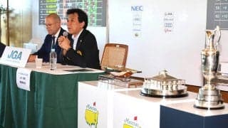 【男子ゴルフ】マスターズ優勝トロフィーを公開　ＪＧＡがＲ＆Ａと戦略的パートナーシップを締結