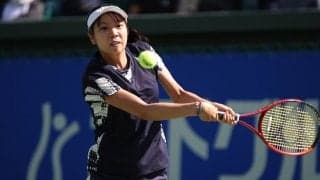 伊藤あおい「サーブの調子がよく勝利につながった」 エラーを最少限に抑え予選1回戦を突破［木下グループジャパンオープン］