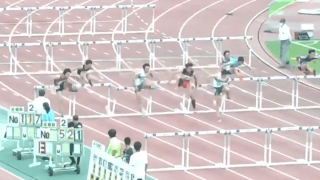 陸上競技（群馬）男子110mハードル予選