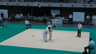 柔道（東京都）第三試合場　男子3年団体 1回戦(右)