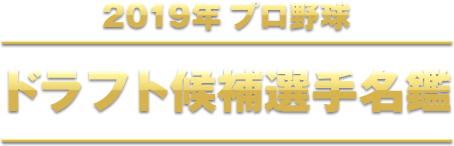2019年 プロ野球 ドラフト候補選手名鑑